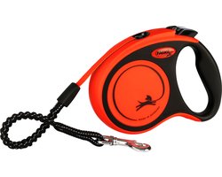 Flexi XTREME - Rollijn Hondenriem - Oranje - S - 5 meter