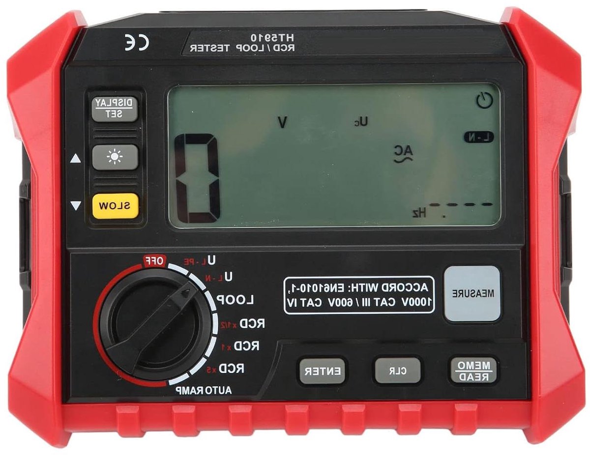 Lekkageschakelaar Tester - RCD Lustester - Circuit Detectie - Compacte Constructie - 1000 Groepen Opslag - Rood