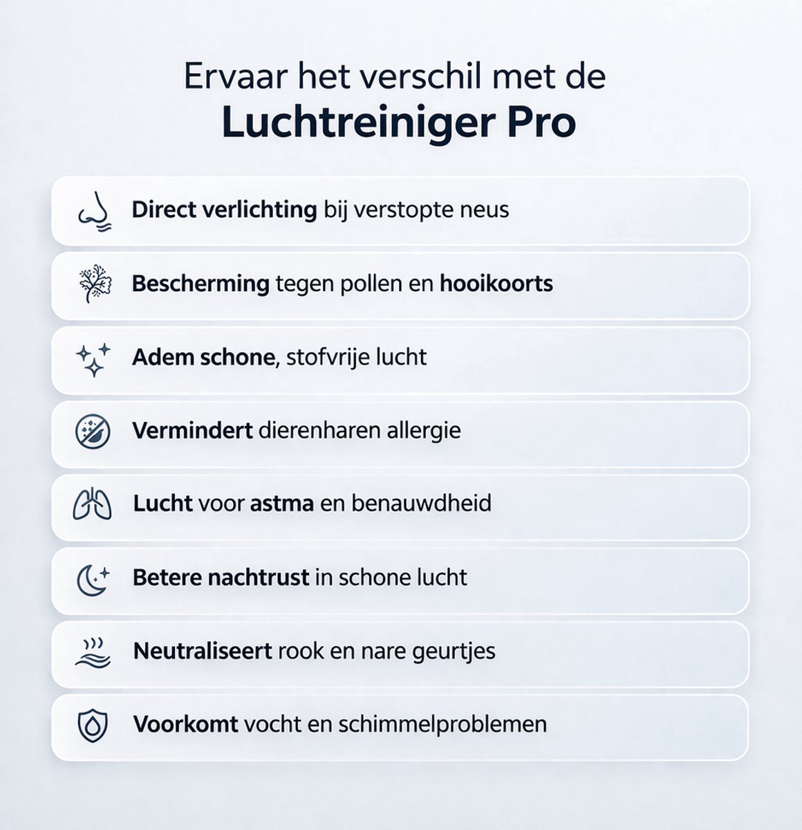Blanc Square Luchtreiniger Pro - Air Purifier - HEPA 13 + Koolstoffilter - 400m³/h 90m² met UV-Desinfectie - Slaapkamer, Woonkamer, Kantoor – Tegen Allergie, Pollen, Geurtjes - Luchtkwaliteitindicator - Clean Air Slaapstand — afbeelding 3