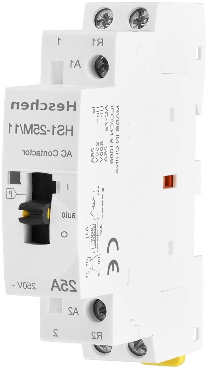 Modulaire Huishoudelijke Bescherming - AC Schakelaar - Stroom Beveiligen - 2 Polig 1NO 1NC - 25A 220V - Grijs