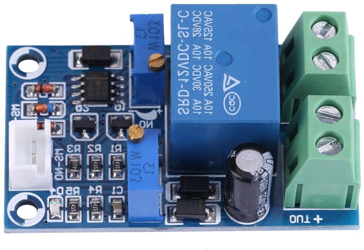 Batterij Laagspanningsuitschakelaar - Onderspanningsbeveiliging Laadbeveiliging - Batterij Beschermen - Parameter Instelbaar - 10 Ampère - Blauw