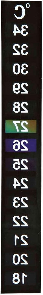 Zelfklevende Aquariumthermometer - Sticker Thermometer Tank - Water Temperatuur Meten - Analoge Weergave - 13 cm - Naturel