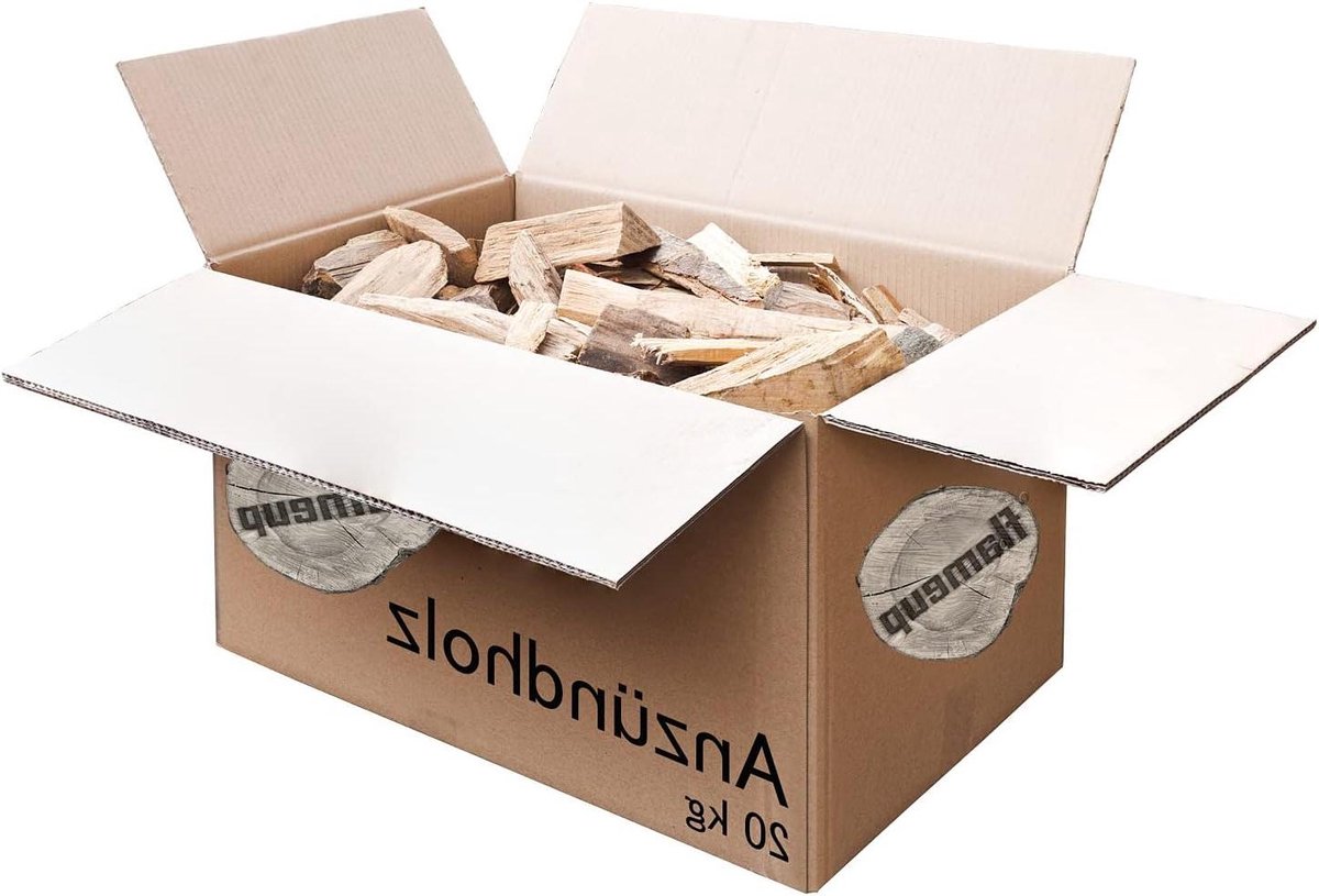Houten aanmaakhout - Brandhout beuken - Open haard aansteken - Kamergedroogd - 20 kg - Bruin