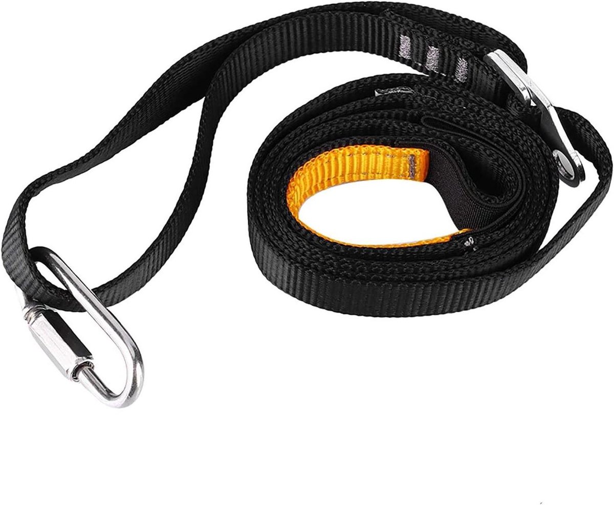 Klim Touwladder - Klimhulp Pedalering - Klimmen Bergop - Hoge Treksterkte - 108 x 2 cm - Zwart