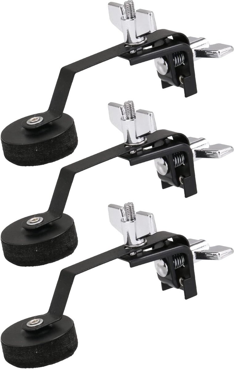 Drum Demper Set - Mute Silencer - Drum Geluid Dempen - Clip-on Ontwerp - 138 x 65 mm - Zwart