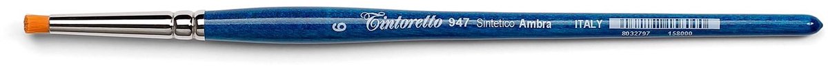 Tintoretto Ambra Synthetisch Penseel Rond Schuin 10