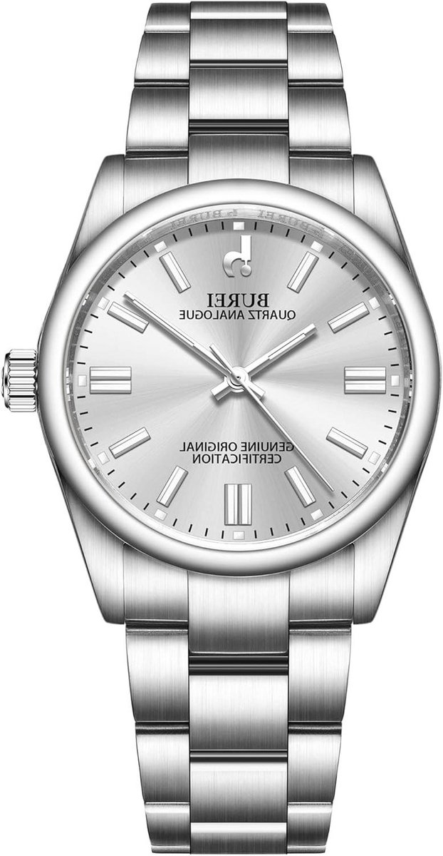 Dameshorloge Analoog - Klassiek Polshorloge - Dagelijks Gebruik - Roestvrij Stalen Band - 30 mm Kastdiameter - Blauw Zilver