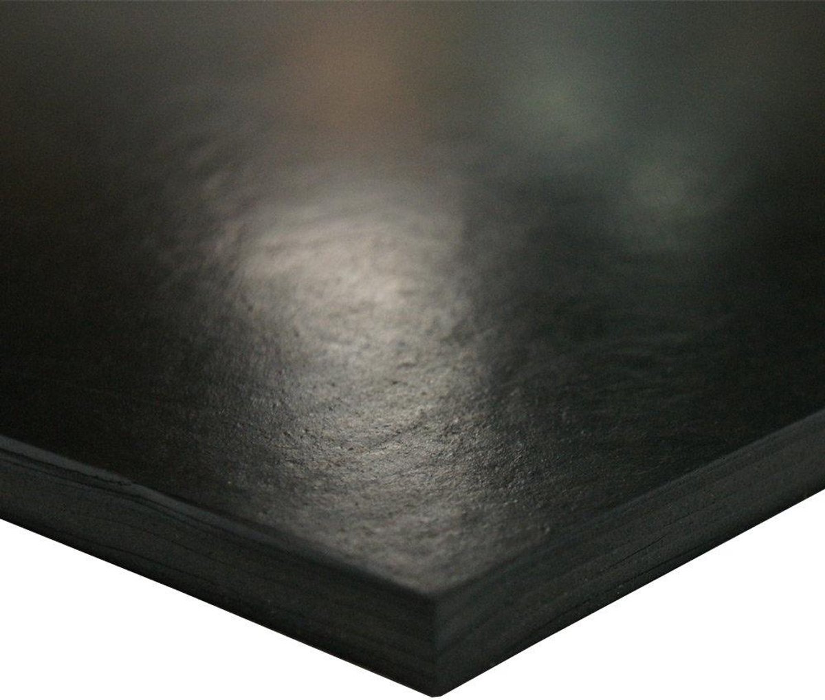 Rubberen Plaat - Massief Rubber - Algemene Toepassingen - Gladde Afwerking - 305 cm x 305 cm - Zwart