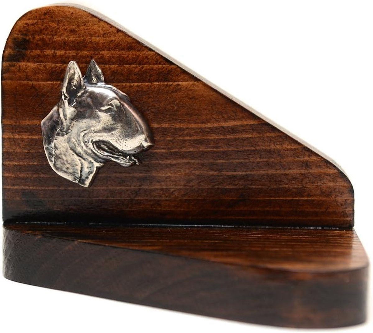 Houten Kaarsenhouder Hond - Theelichthouder Huisdier - Sfeerverlichting Huis - Handgemaakte Hondenfiguur - 8.5 x 13 x 8 cm - Donkerhout