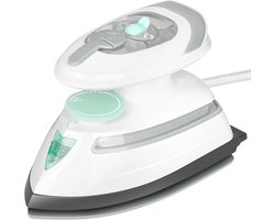 REN® Reisstrijkijzer - Mini Strijkijzer - Reis Strijkijzer - Reisstrijkijzer Klein - Reisstrijkijzer Met Stoom - Wit - 13cm × 9cm × 8cm