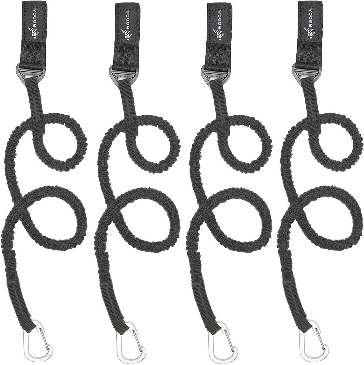 Kajak Peddel Lanyard - Peddel Lijn Kajak - Voorkom Verlies Peddel - Verstelbare Klittenband Lus - 91-182 cm - Zwart