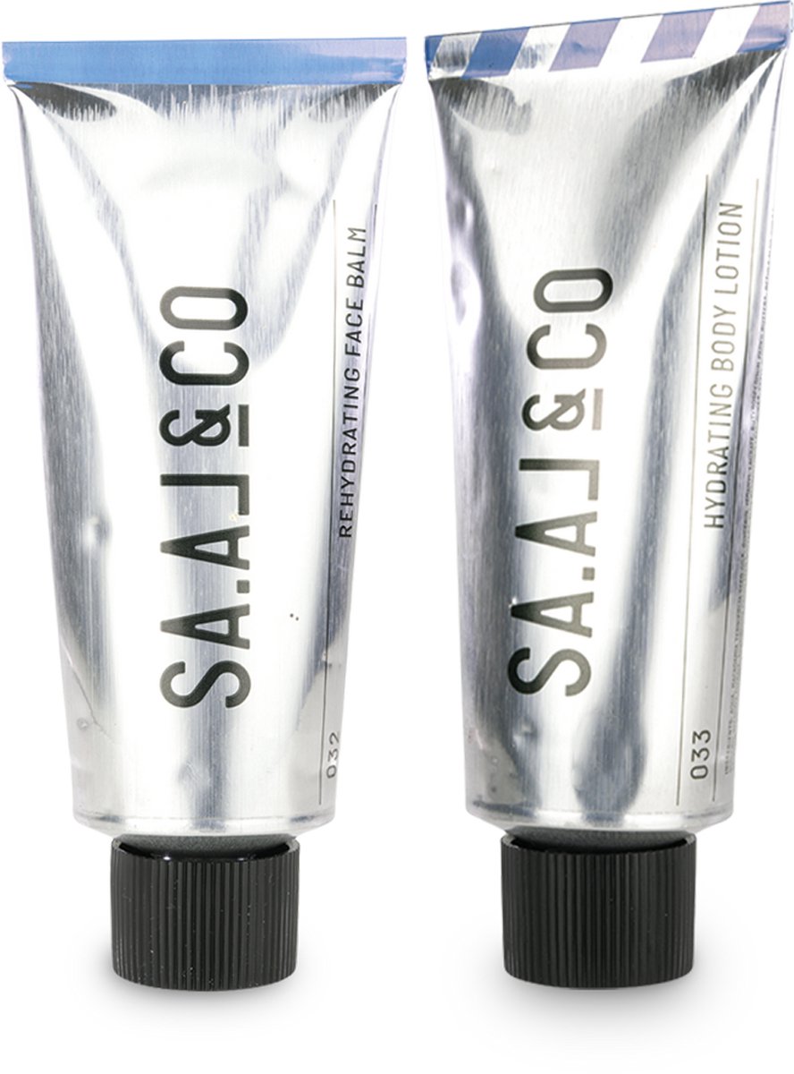 SA.AL&CO Body & Face Hydration Set – Hydrating Body Lotion + Rehydrating Face Balm – Unisex Vegan Verzorgingsset – 100+100ml