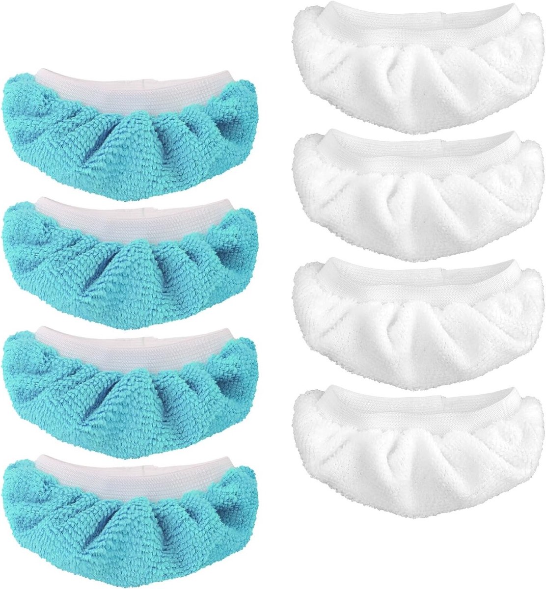Set van 8 Wasbare Microvezel Pads voor Stoomreinigers, Vervangende Accessoires voor Effectieve Reiniging, Geschikt voor Diverse Stoomreinigers en Toebehoren