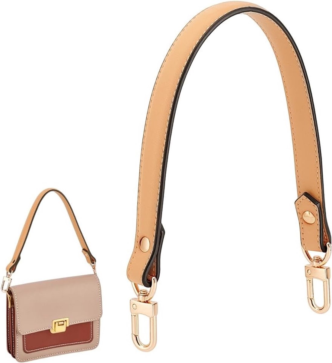 Leren Tasriem Vervanging met Sluitingen voor Handtassen, Schoudertassen en Tote Bags - Ideaal voor Handgemaakt Accessoire