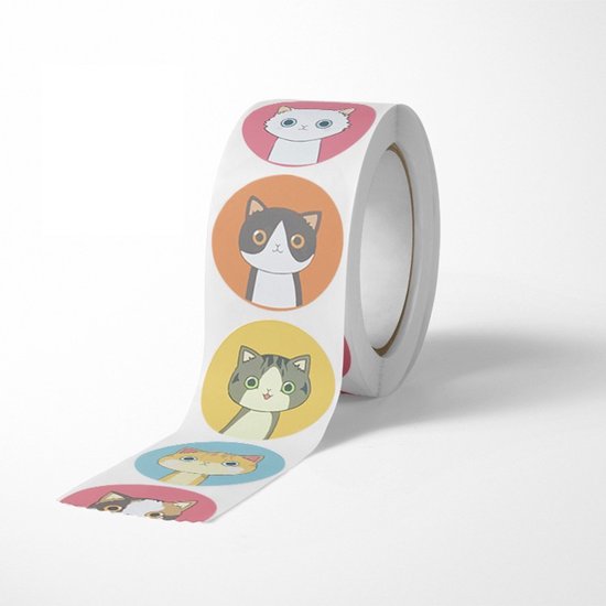Go Go Gadget - Stickers - 2,5 cm - 500 stuks - Beloningsticker - Katten liefhebber