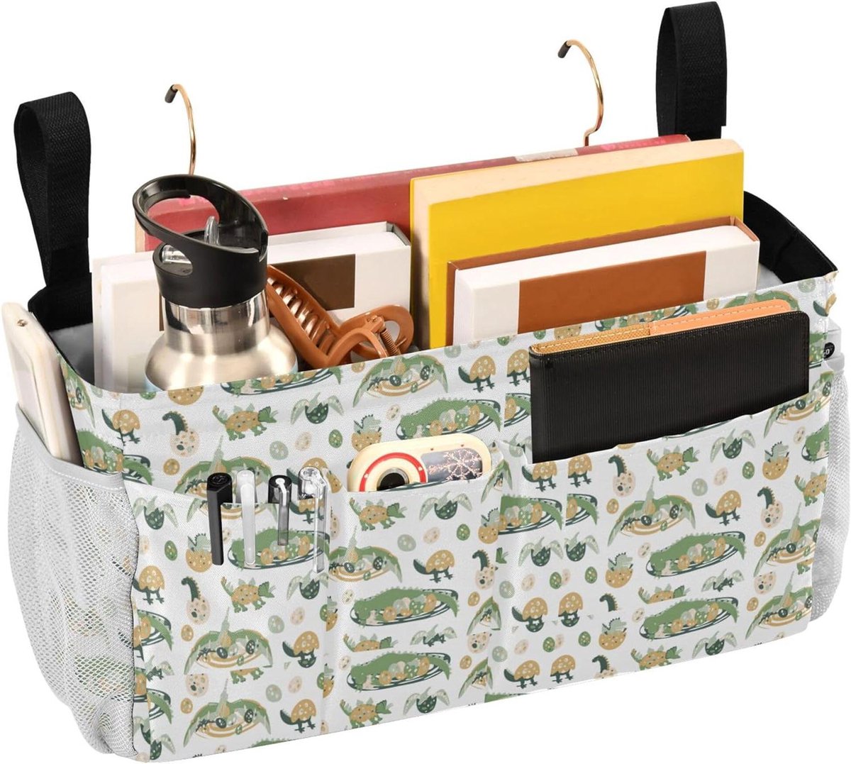 Nachtkastje Opberger - Bed Caddy - Bedside Opslag - U-vormig Draadframe - 1 ponden - Dinosaurus