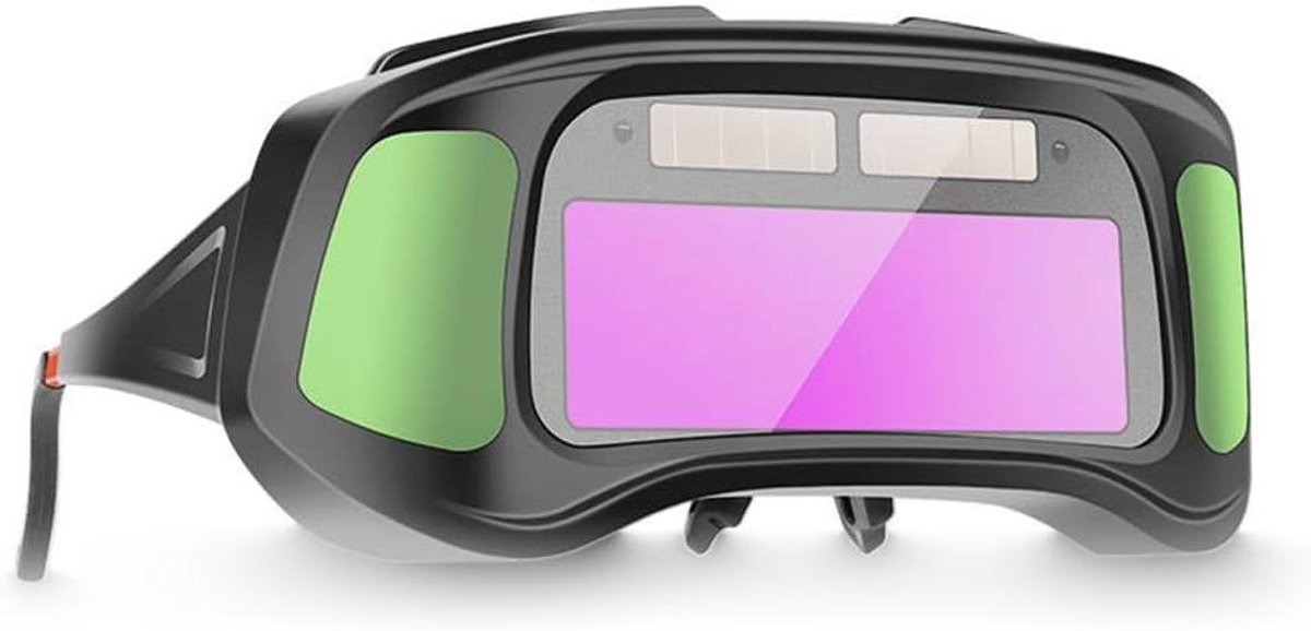 Lasbril - Automatische veiligheidsbril - Booglassen beschermen - Zonne-energie automatisch dimmend - 180 x 96 x 60 mm - Groen