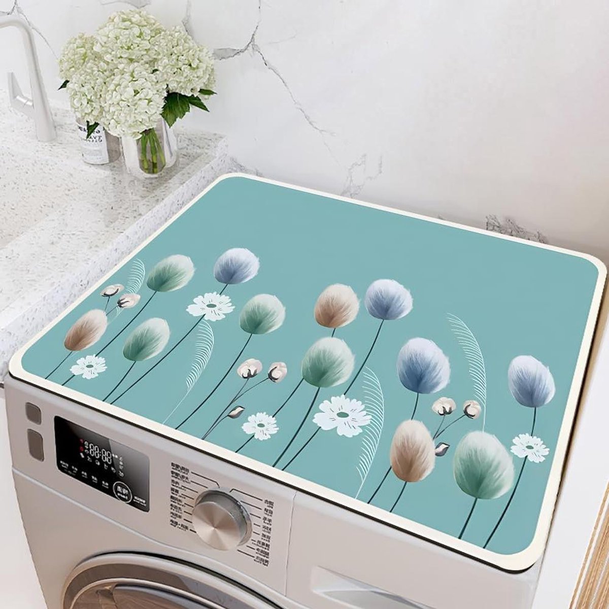 Wasmachine Droger Mat - Apparaatbeschermer Pad - Apparaten Beschermen - Super Absorberend Antislip - 60 x 60 cm - Groen