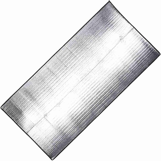 Kampeermat - Slaapmat Picknickkleed - Comfortabel Buiten Rusten - Dubbelzijdig Vochtwerend - 1 x 2 Meter - Zilver van Merkloos — afbeelding 4