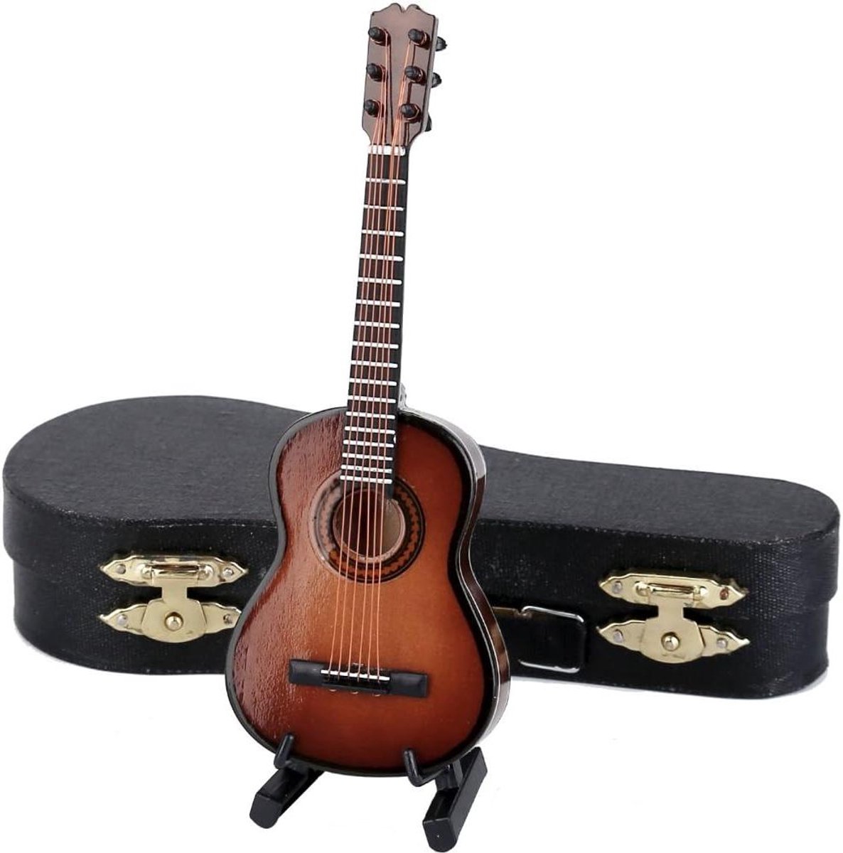Miniatuur Gitaar - Gitaar Model - Decoratie Huis - Houten Replica - 13 x 4.8 x 1.8 cm - Bruin