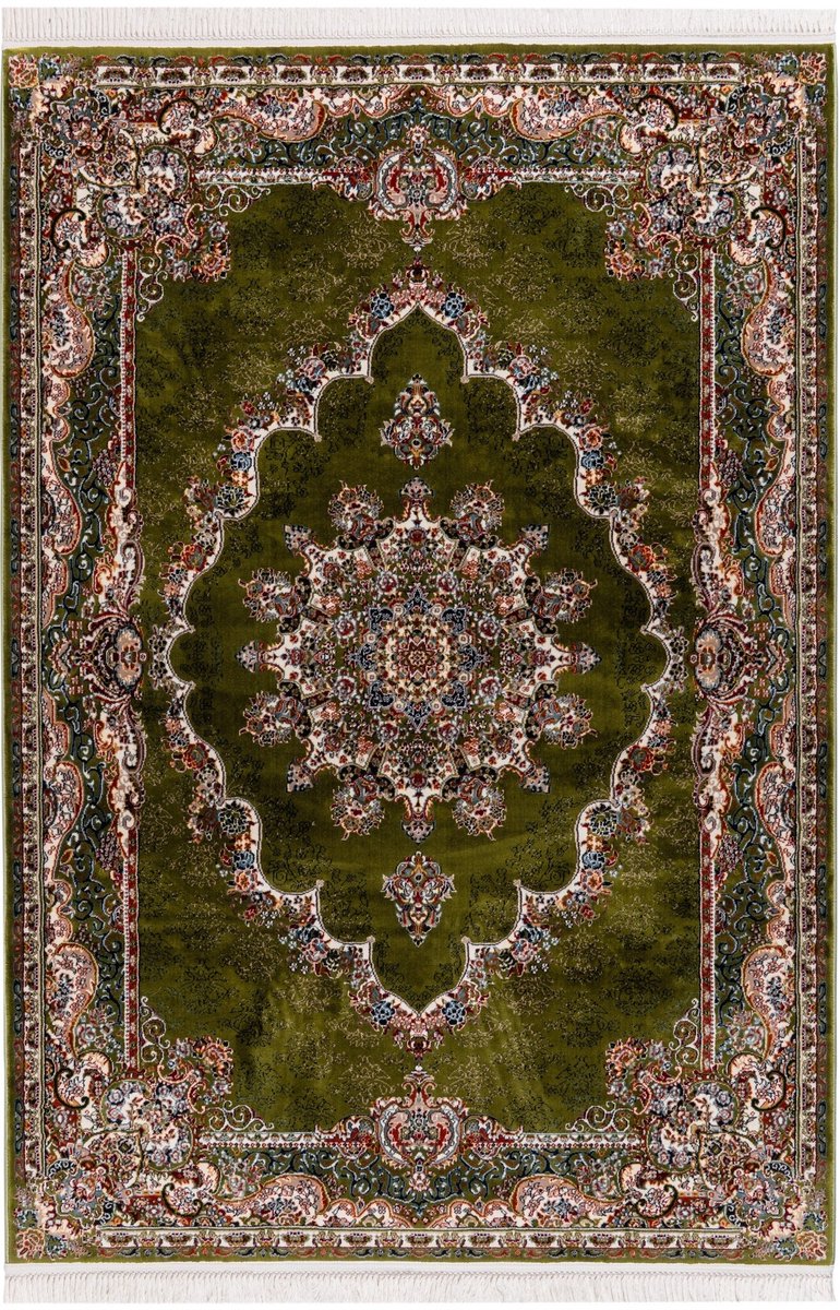 Muratap Isfahan Oosters Vloerkleed Klassiek Vintage Tapijt Groen- 160x230 CM
