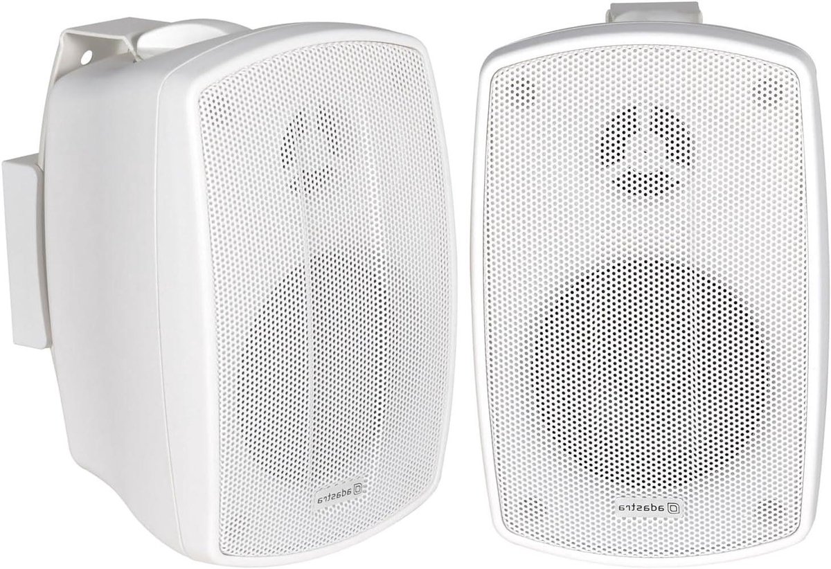 Achtergrondluidsprekers - Muurboxen Geluid - Muziek Buiten - IP44 Weerbestendig - 4 inch - Wit