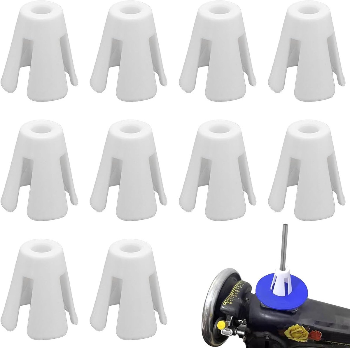 Universele Naaldhouder voor Garens, 10 Stuks Plastic Garenspools voor Industriële Naaimachines en Serger Gebruik