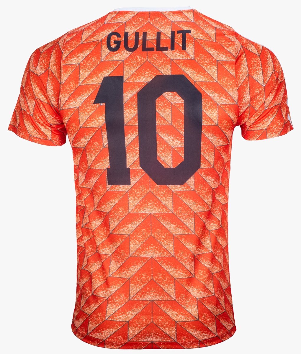 Voetbalshirt Gullit EK 1988 | Nederlands Elftal | EK 88 / WK Voetbal T-shirt | Oranje sportshirt | Koningsdag Holland Nederland shirt | maat S