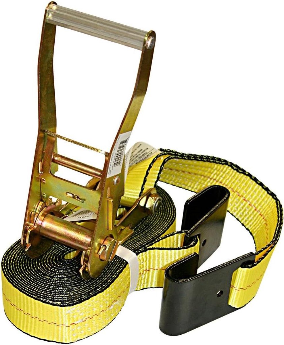 Ratelbanden - Spanbanden Vastzetbanden - Vracht Zekeren - Platte Haak - 2 inch x 30 ft - Geel