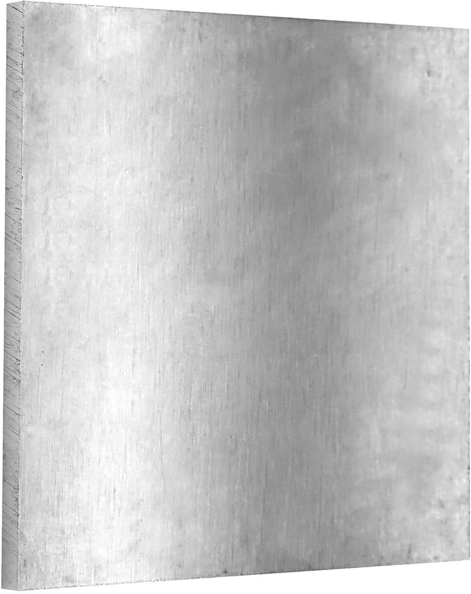 Aluminium Plaat - Aluminiumfolie Plat - Industriële Toepassingen - Fijn Gepolijst Ontbraamd - 152 x 152 x 06 cm - Zilverkleurig