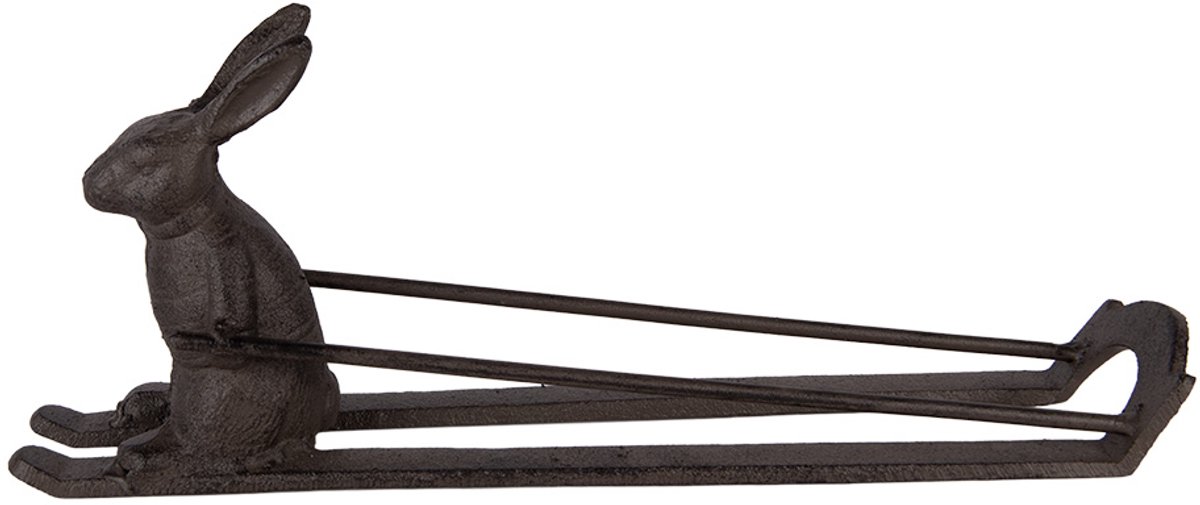 Clayre & Eef Flessenhouder Konijn 33x7x13 cm Bruin Metaal