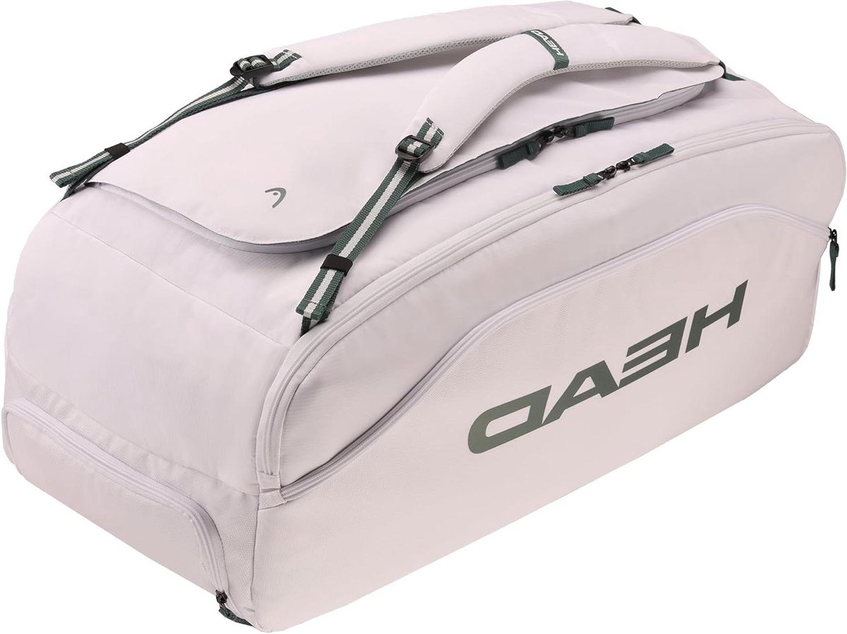 Sporttas L - Duffel Bag - Rackets Vervoeren - Klimaatcontrole Vak - 56 x 30 x 28 cm - Wit