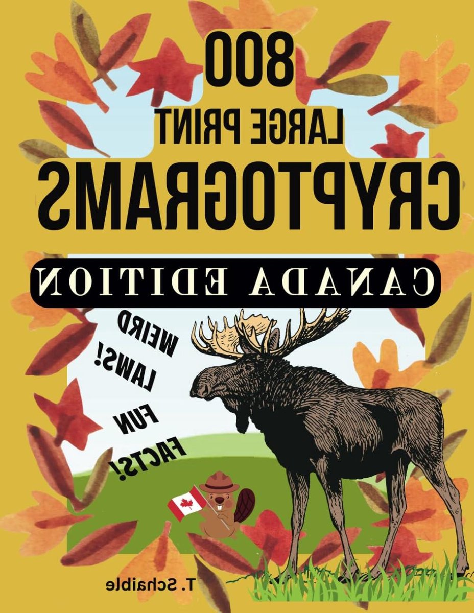 Cryptogram Puzzelboek - Woordraadsels Canada - Hersenen Trainen - Grote Letter Snel - 28 cm - Niet gespecificeerd