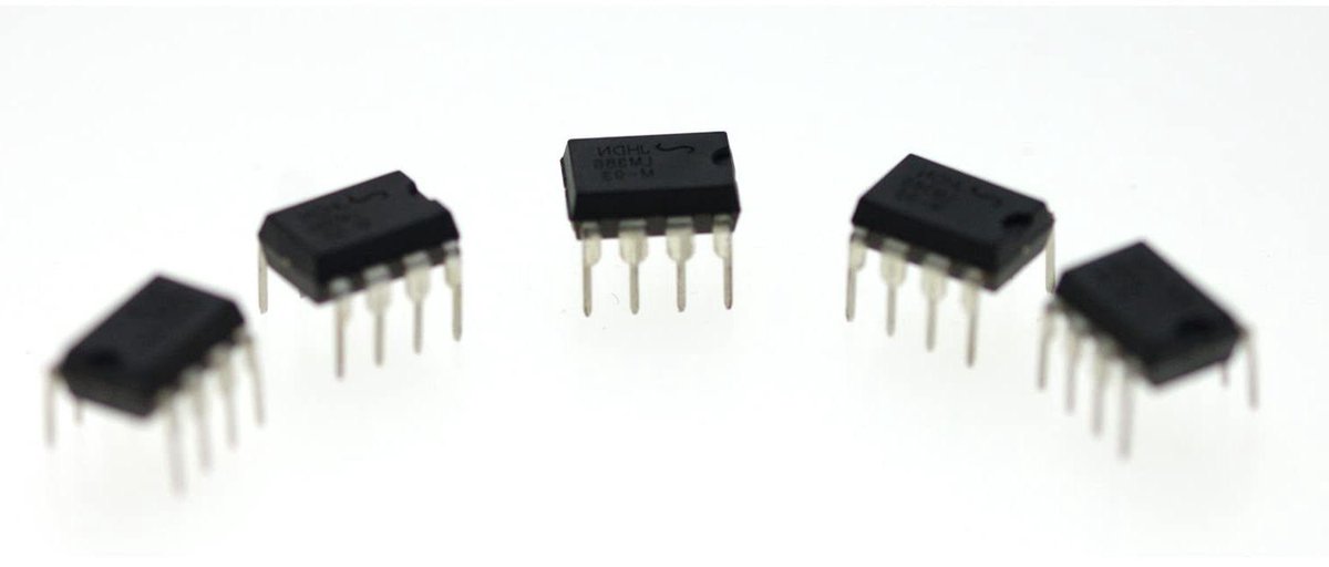 Audio Power Amplifier - Versterker IC - Audio Circuits Bouwen - 8 Pins DIP - 1W - Zwart