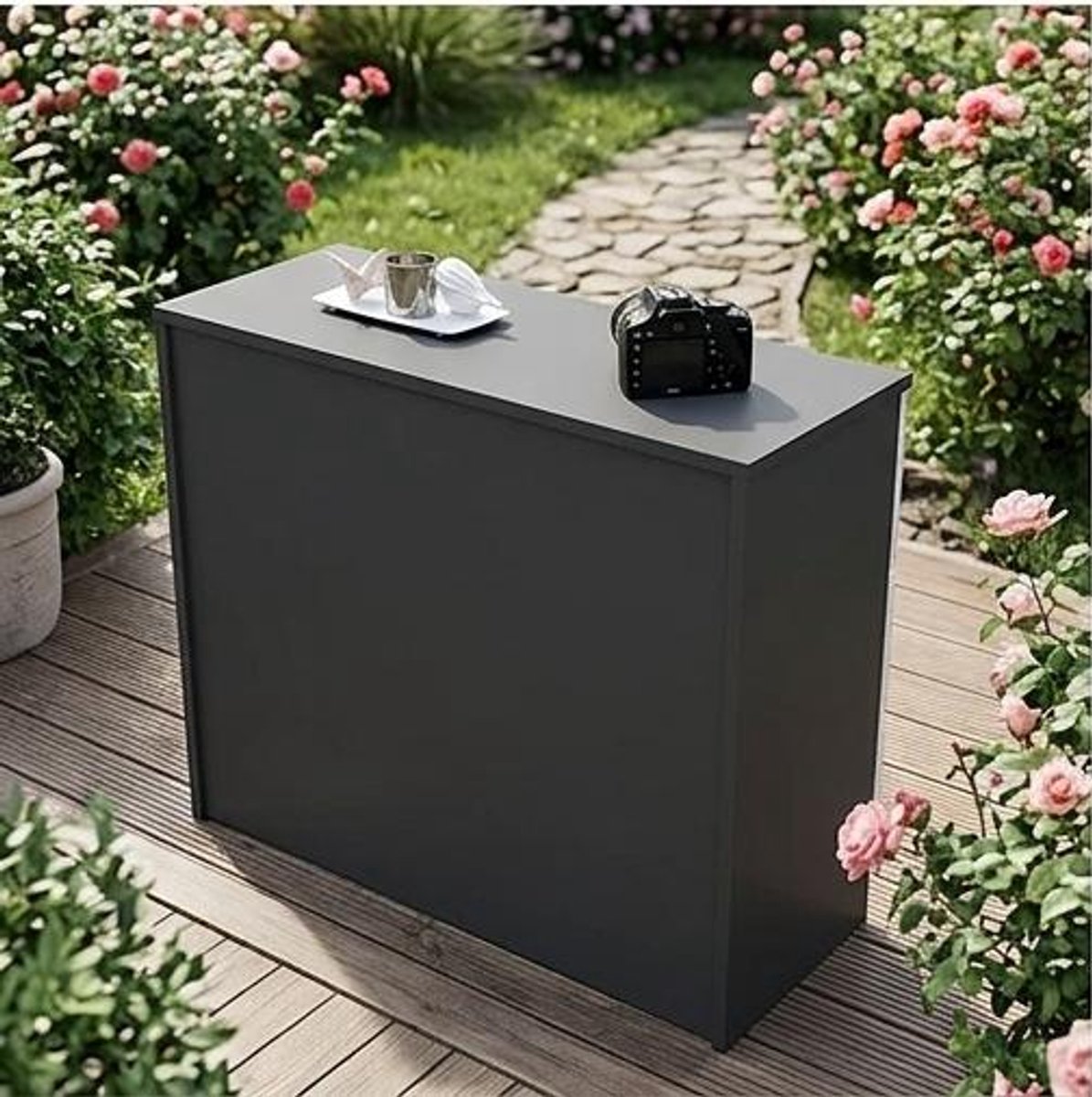 Commode met 3 Laden en Kastdeur 80x35x77 cm – Artisan Eiken Ladekast met Planken en Opbergruimte voor Woonkamer en Slaapkamer – Modern Dressoir – Urbanhome