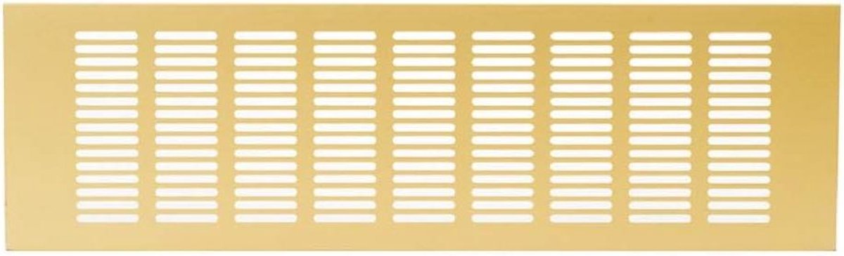 Ventilatierooster Aluminium - Meubelrooster Ventilatieplaat - Luchtuitwisseling Meubels - Hoekplaat Montage - 120x500mm - Goud