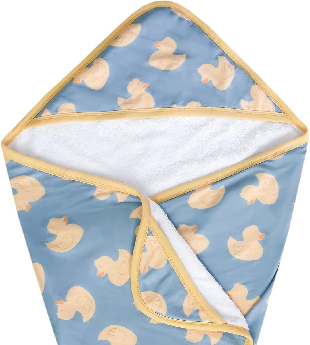 Baby Badhanddoek met Capuchon - Baby Handdoek Badjas - Baby Baden - Gebreide Stof en Badstof