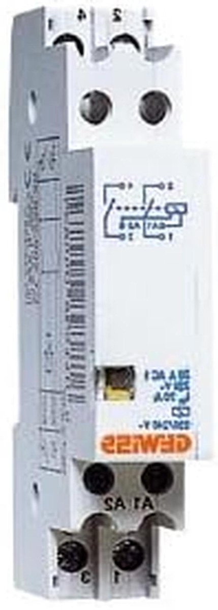 Geaard Contact - Stopcontact Schakelaar - Stroom Circuits Beheren - 2NC Contacten - 1 Module - Wit