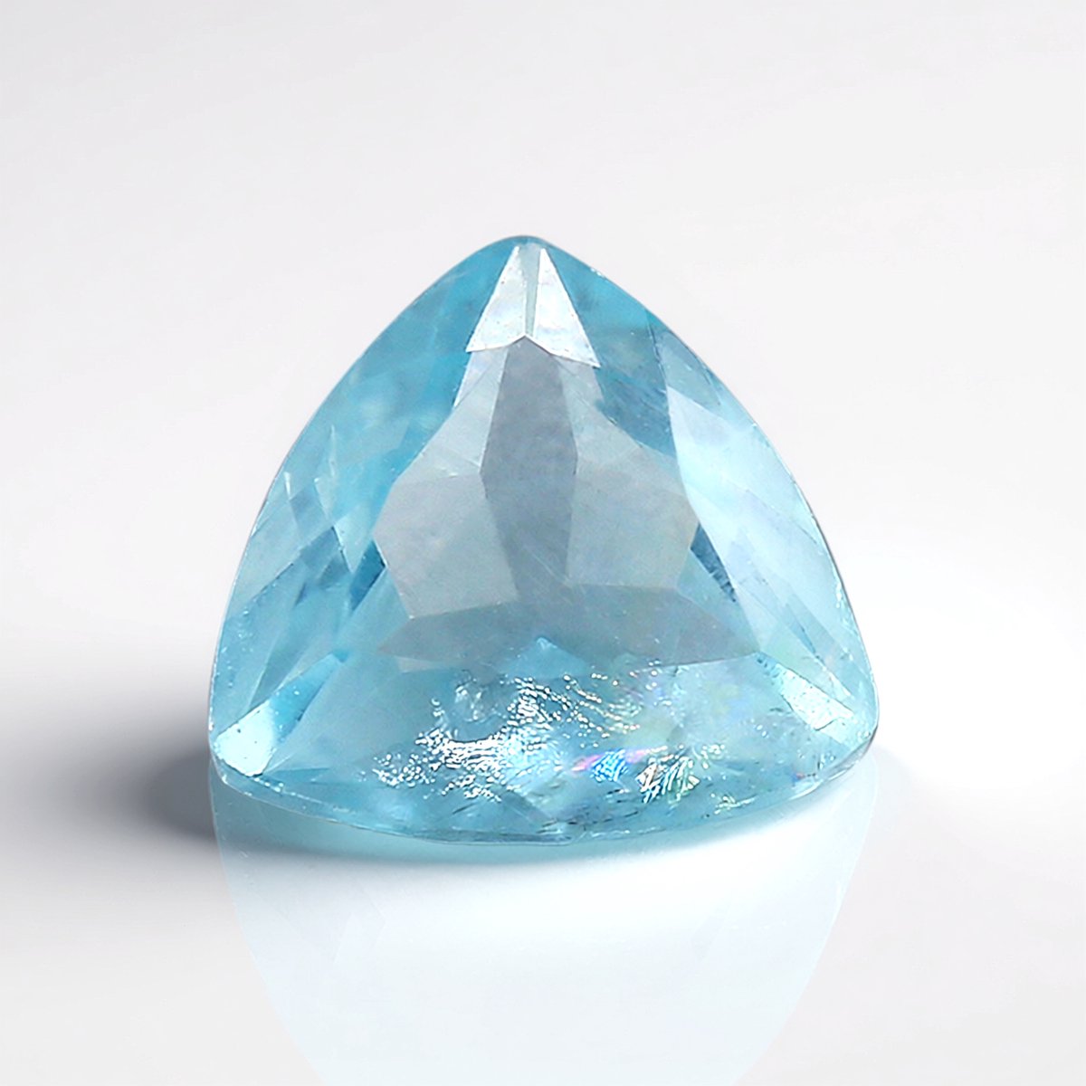 Cavill - Blauwe Apatiet Edelsteen 0 434 ct - Triljant Slijpsel 5mm - Helderblauw - Braziliaanse Siersteen - Natuurlijke Edelsteen