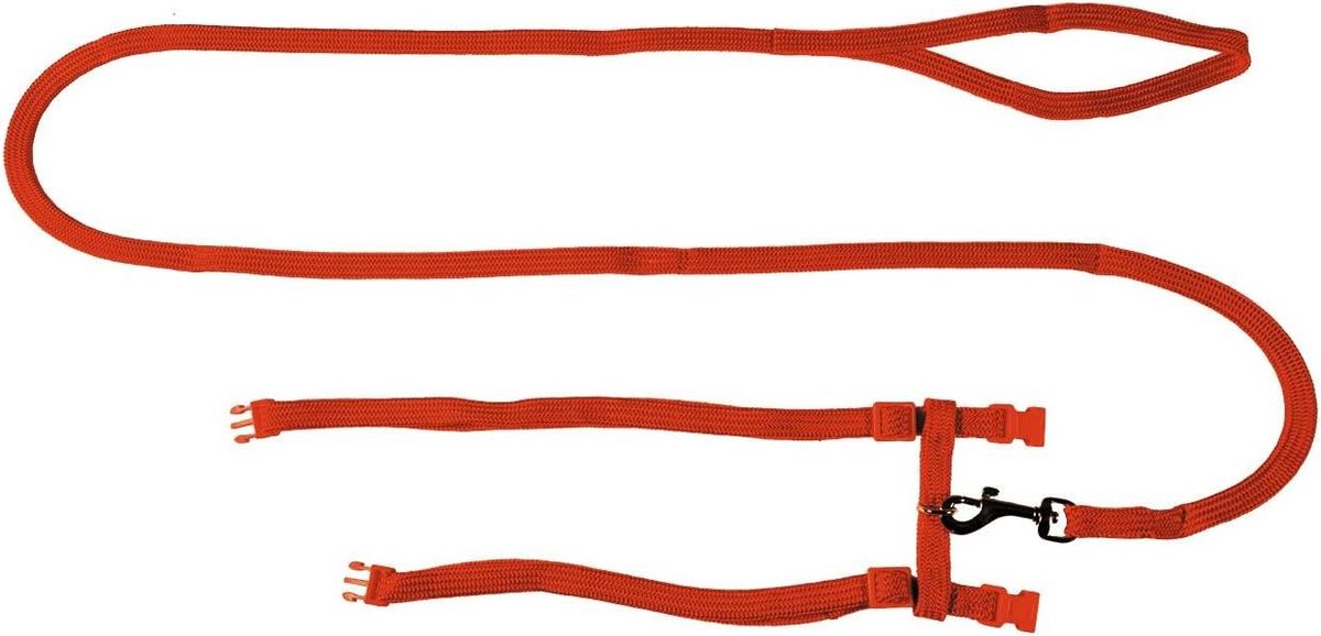 Katten tuigje - Kattenlijn set - Veilig wandelen - Lichtgewicht nylon - 24 x 18 x 2 cm - Rood