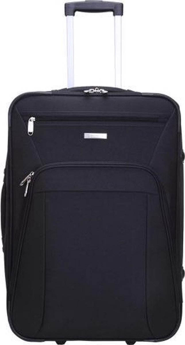 Decent Basic-Line Reiskoffer 60 liter - Middelmaat koffer 63x41x24 cm - Lichtgewicht koffer – Reiskoffer midden - Zwart