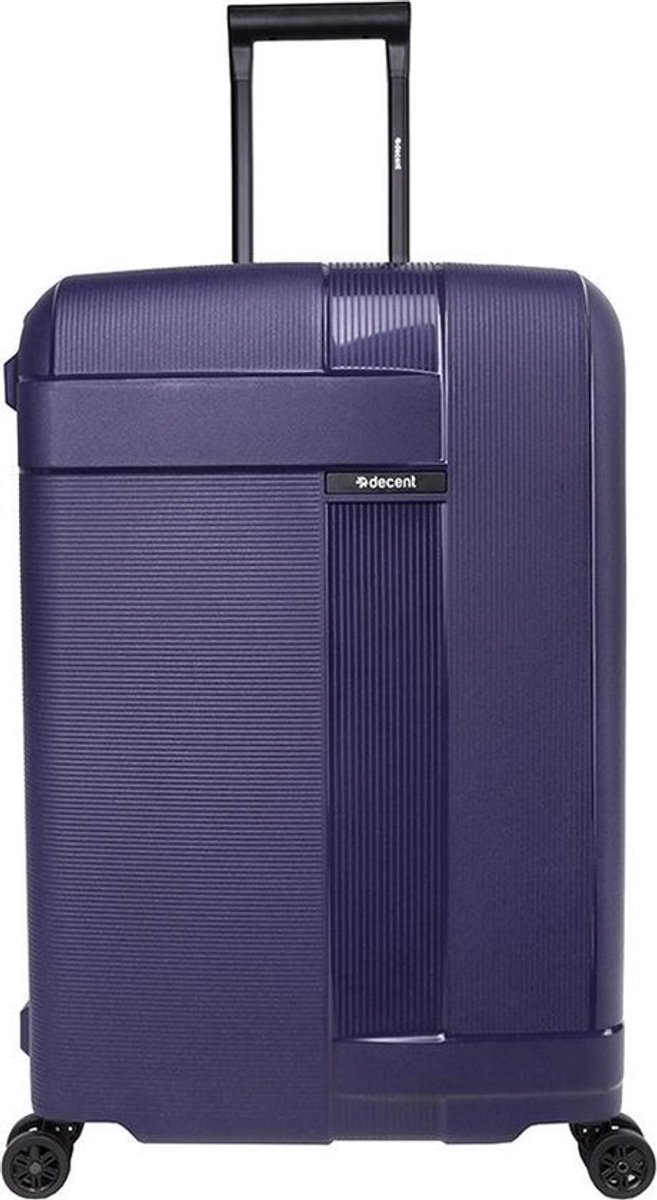 Decent TRANSIT Spinner TSA Reiskoffer vaste sluiting 86 liter - Middelmaat koffer 70x47x28 – Reiskoffer met wielen - Lichtgewicht koffer – Reiskoffer midden - Veilig TSA Cijferslot – Donkerblauw