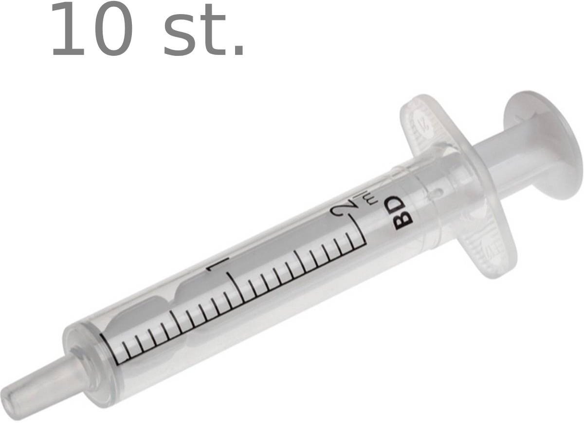 BD Discardit II - Spuit - Spuiten - Injectiespuit - Doseerspuit - Injectiespuit Zonder Naald - 2ml 10 stuks
