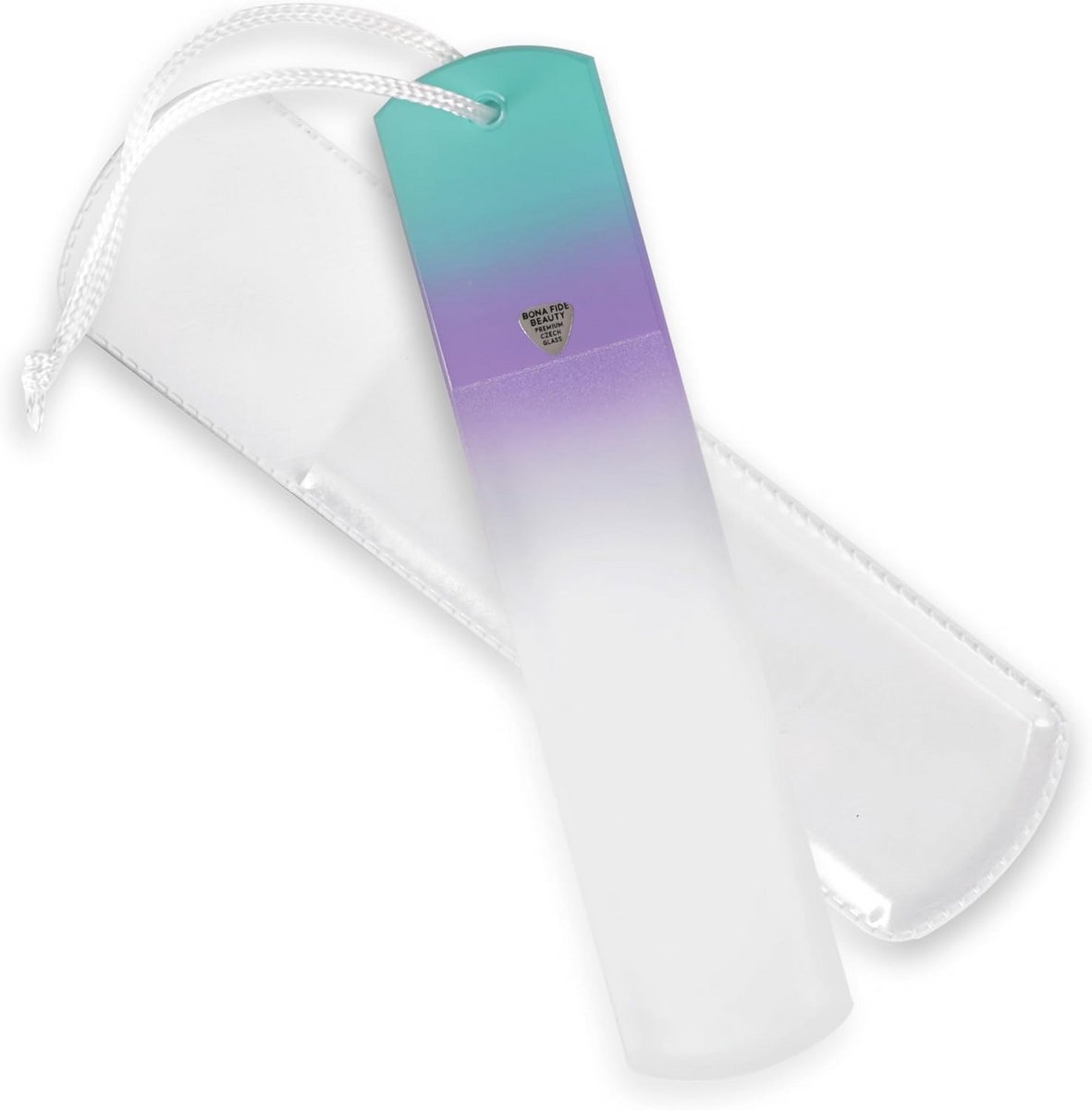 Glazen Voetvijl - Voetrasp Hielvijl - Voeten Verzorgen - Premium Tsjechisch Glas - 18.5 cm - Blauw