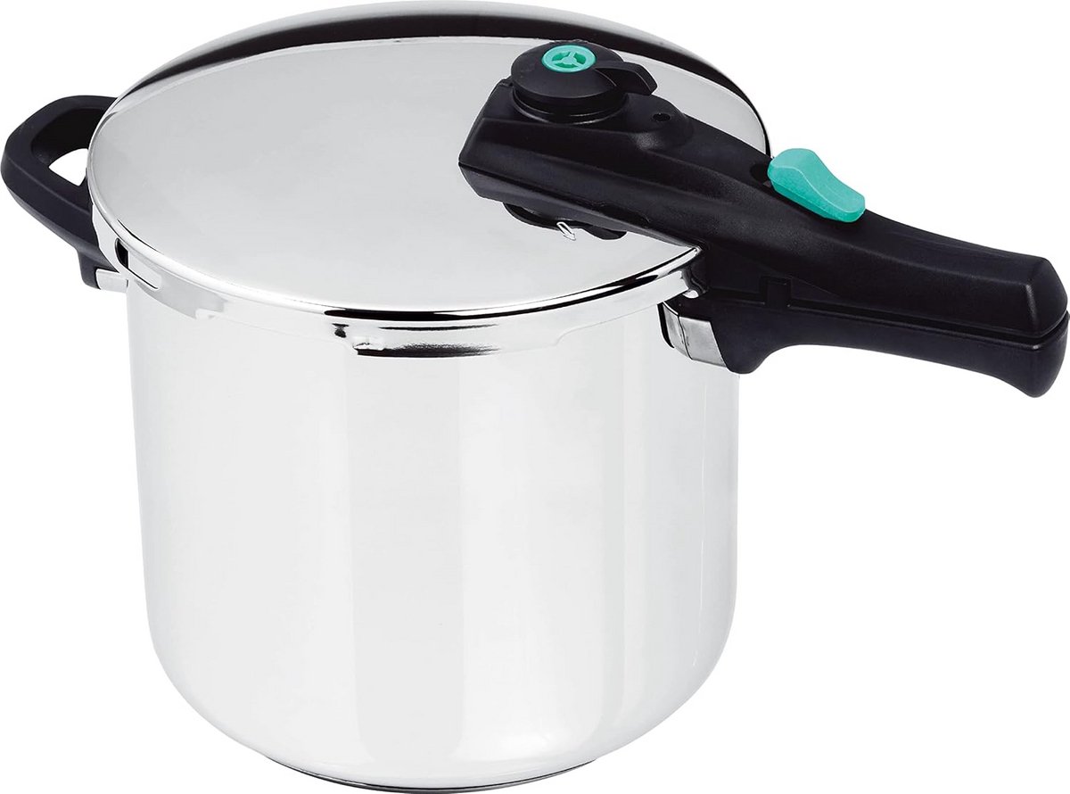 Snelkookpan Druppan Gezond Koken Roestvrij Staal 10 Liter Zilverkleurig