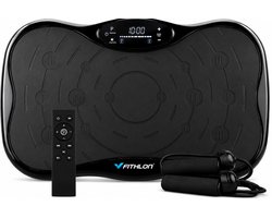 Fithlon Trilplaat - Trilplaat fitness - Powerplate - Inclusief weerstandsbanden en handvatten - 5 trainingsprogramma's - 99 snelheidniveaus - Bluetooth - Extra krachtige motor