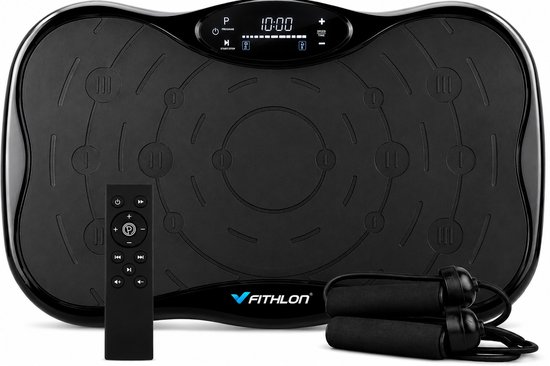 Fithlon Trilplaat - Trilplaat fitness - Powerplate - Inclusief weerstandsbanden en handvatten - 5 trainingsprogramma's - 99 snelheidniveaus - Bluetooth - Extra krachtige motor