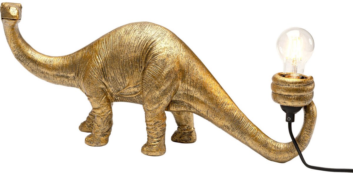 Tafellamp Dinosaurus Dierenlamp - goud - Kare Design