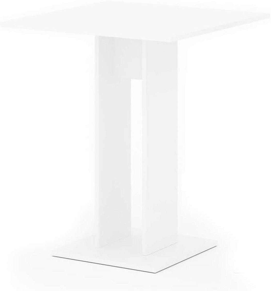 Eettafel - Keukentafel - Gezellig eten - Compact design - 65 x 65 cm - Wit