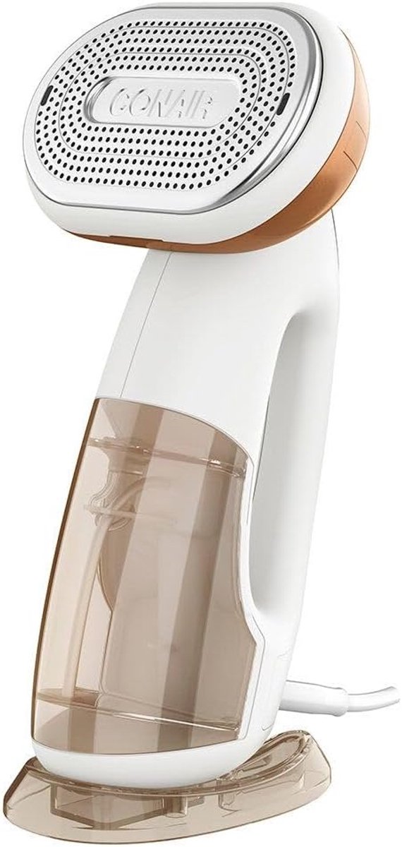 Handstomer Kleding - Stoom & Strijkijzer - Vouwen Verwijderen - 2-in-1 Turbo Functie - 220ml Watertank - Goud/Wit